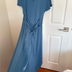 Zara Teal Maxi Dress with Tie Waist